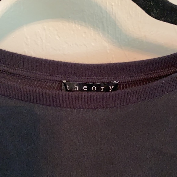 Dark Navy Blue Theory Silk Dress - Picture 2 of 4